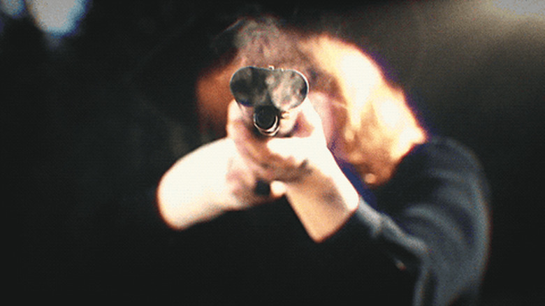 Woman with shot gun