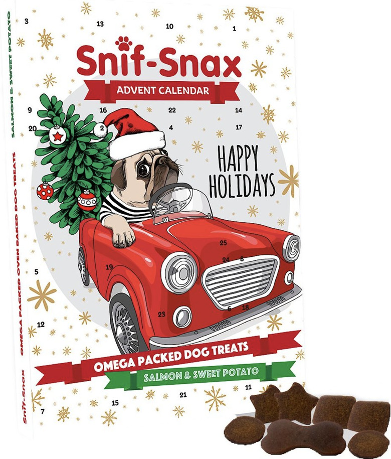 Snif-Snax advent calendar in the cardboard