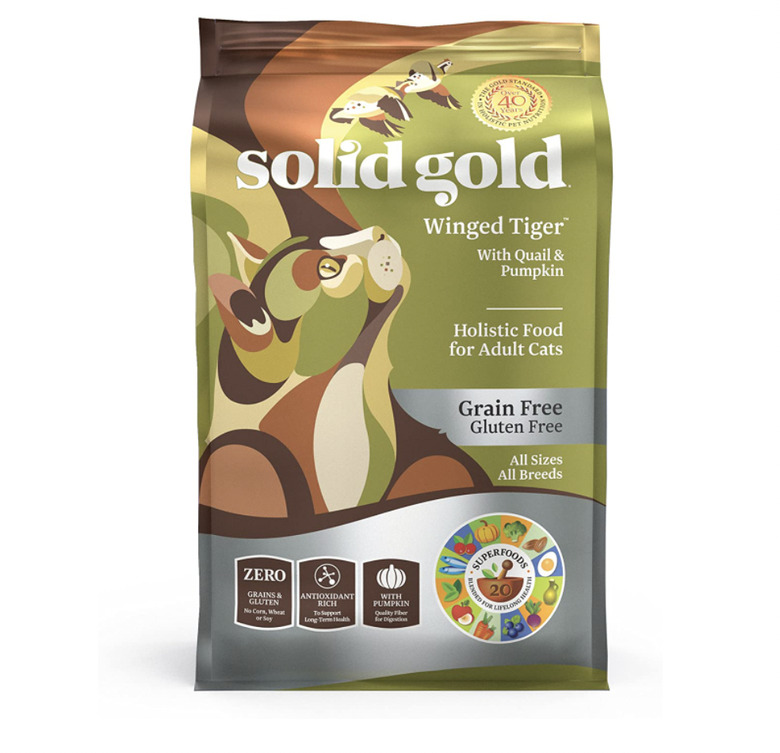 Solid Gold Winged Tiger with Quail & Pumpkin Grain-Free Sensitive Stomach Adult Dry Cat Food