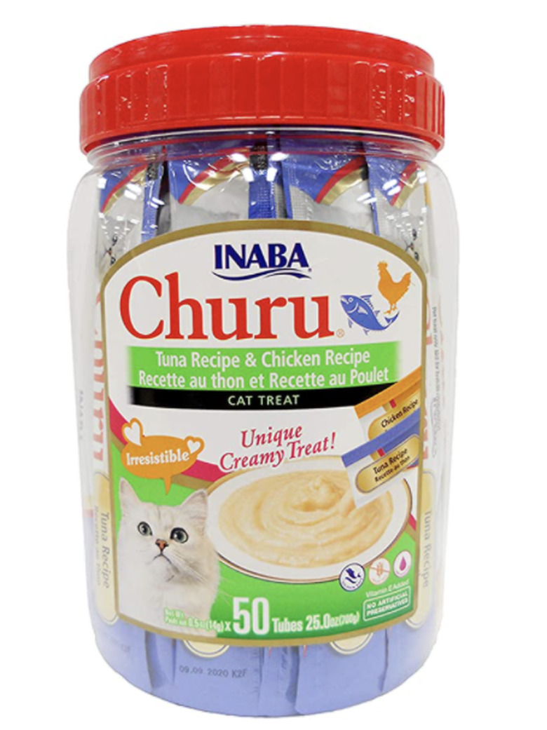 INABA Churu Lickable Purée Natural Cat Treats