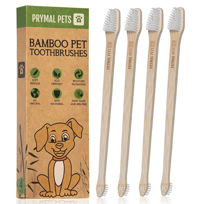 Prymal Pets Bamboo Toothbrushes for Dogs