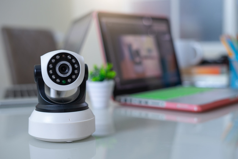 Close-Up of Ip camera on the table