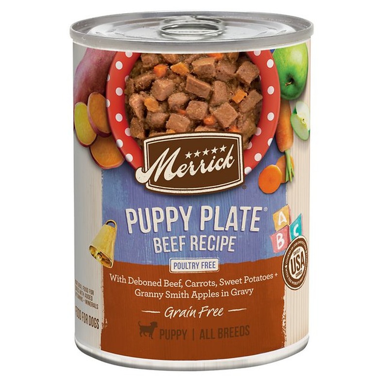 Merrick Grain-Free Wet Puppy Food Puppy Plate Beef Recipe