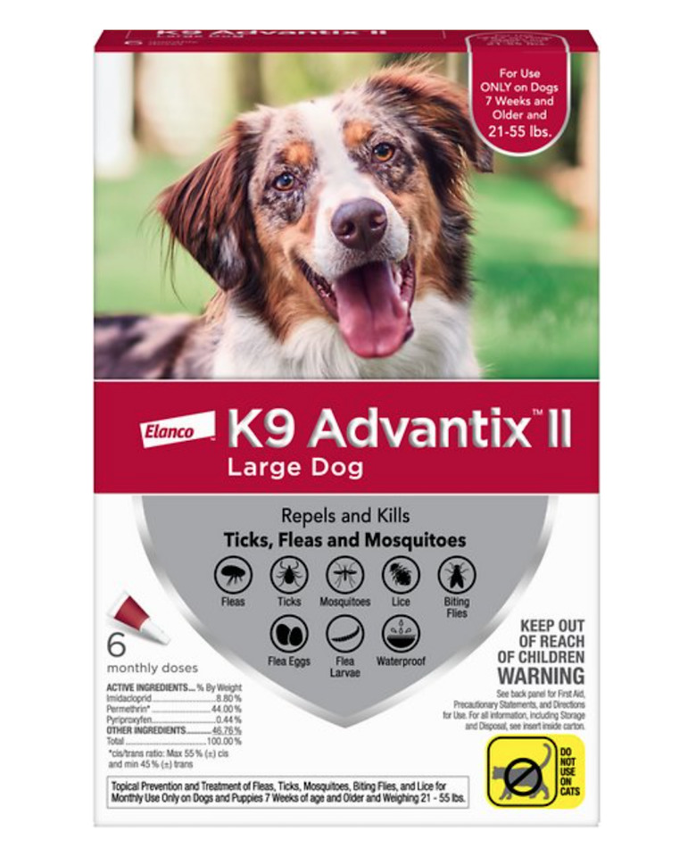 K9 Advantage II Flea and Tick Spot Treatment for Dogs 6-Month Supply