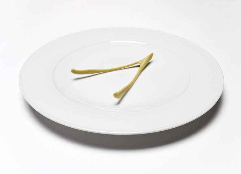Wishbone on white plate