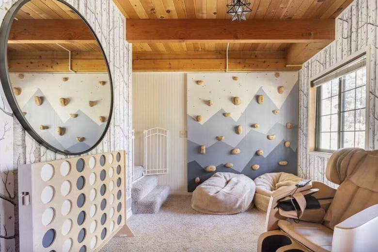 Games room with giant connect 4