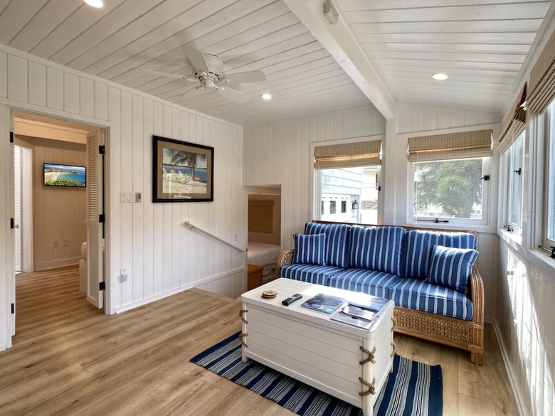 Upstairs sitting area in charming Laguna Beach cottage.