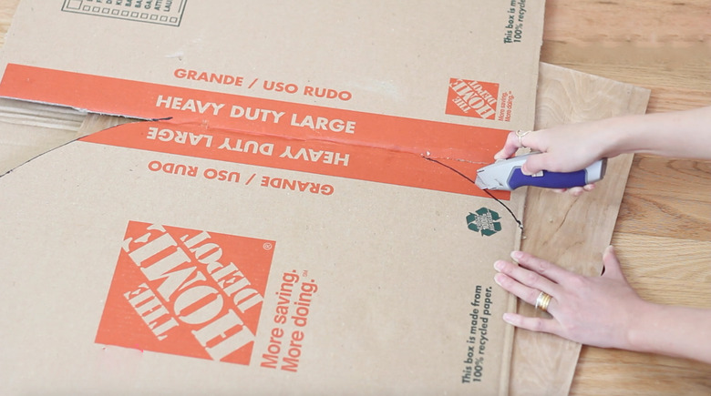 cutting along traced template lines