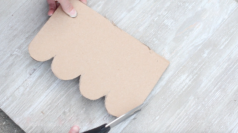 cutting out an awning