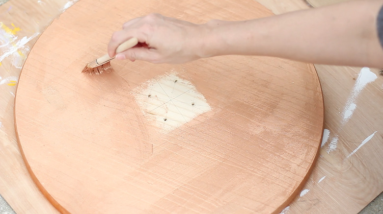 painting wood circle