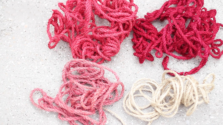 four colors of sisal rope