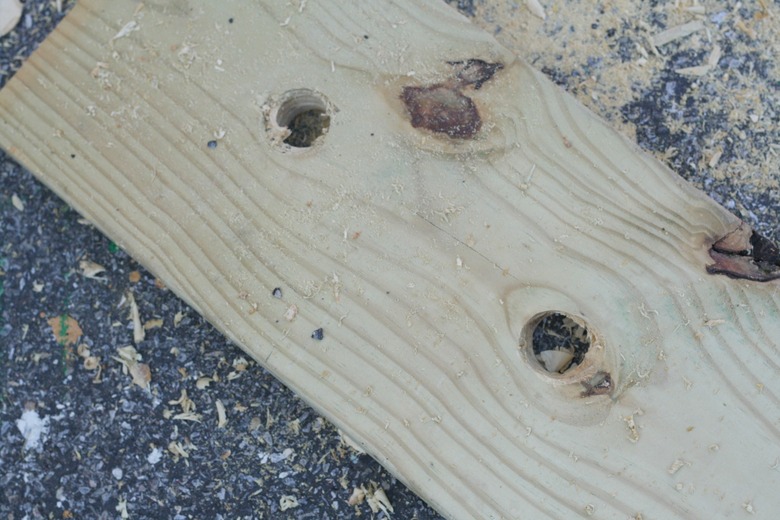 Small holes to give jigsaw a start