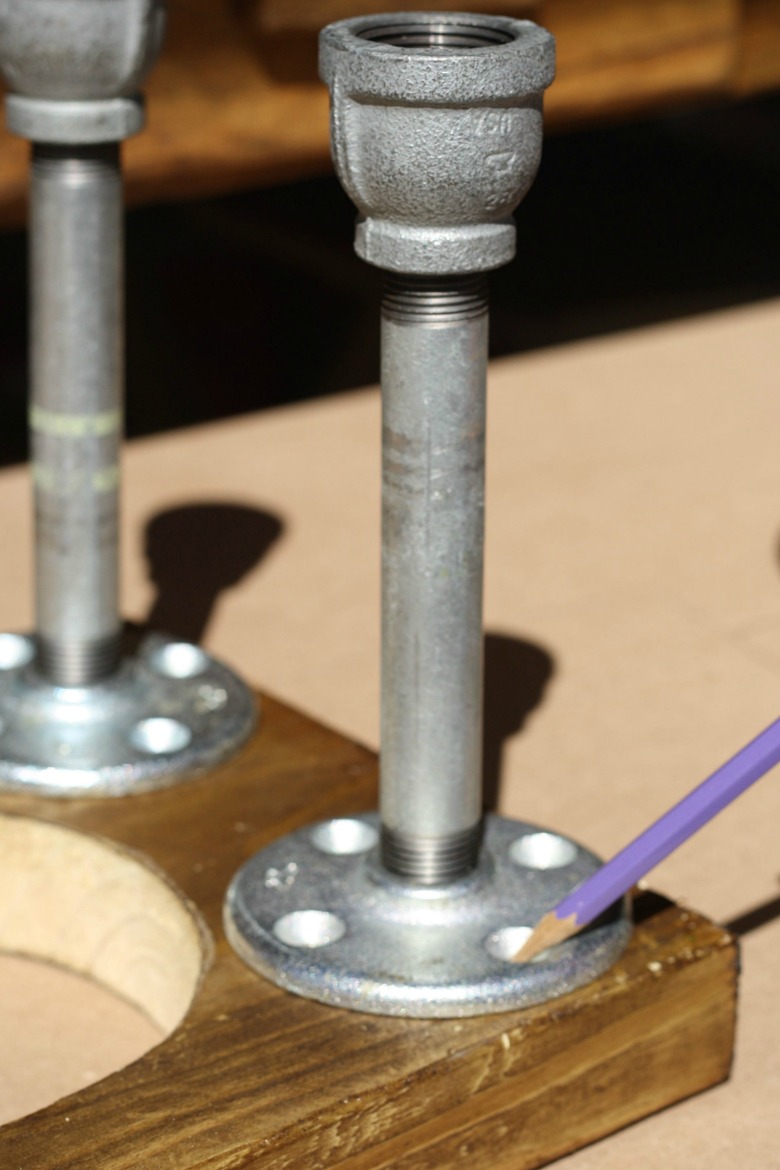 Mark where to drill.