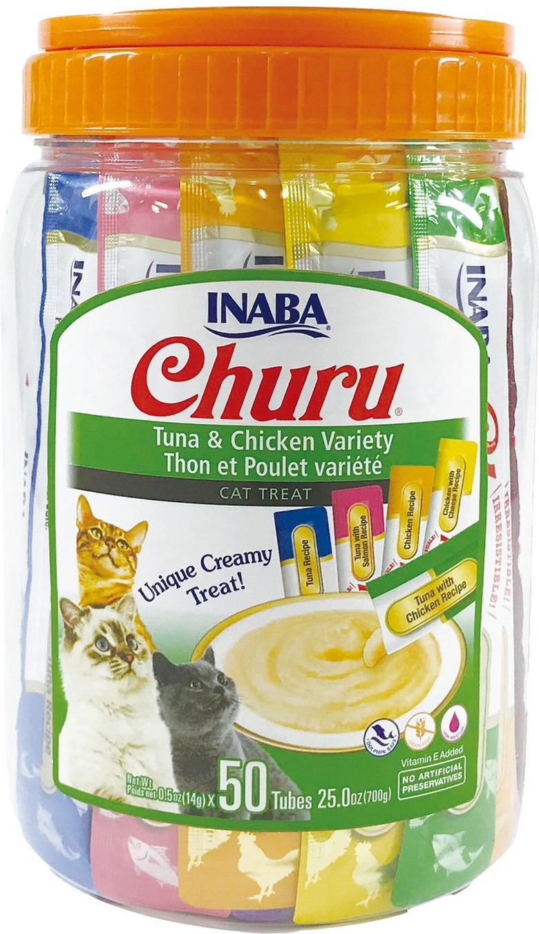 Inaba Churu Tuna & Chicken Puree Variety Pack Lickable Cat Treats