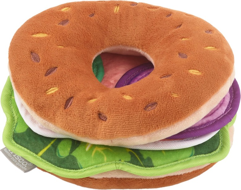 Frisco Brunch Bagel with Lox Plush Squeaky Dog Toy