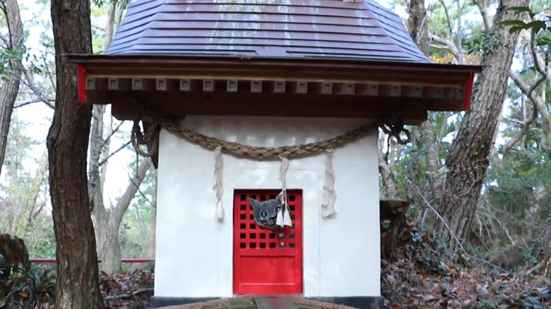 Cat shrine on cat island, Tashirojima, Japan
