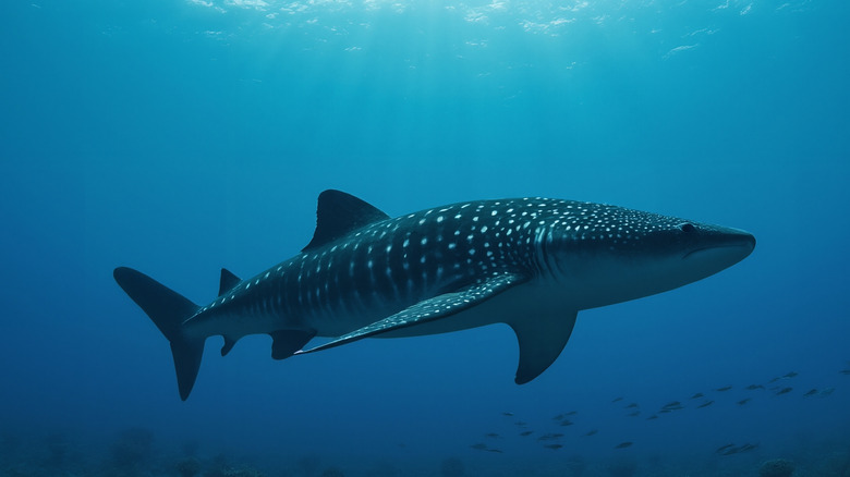 A whale shark swimming